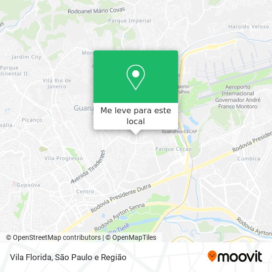 Vila Florida mapa