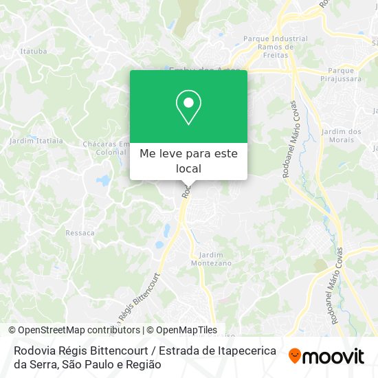 Rodovia Régis Bittencourt / Estrada de Itapecerica da Serra mapa