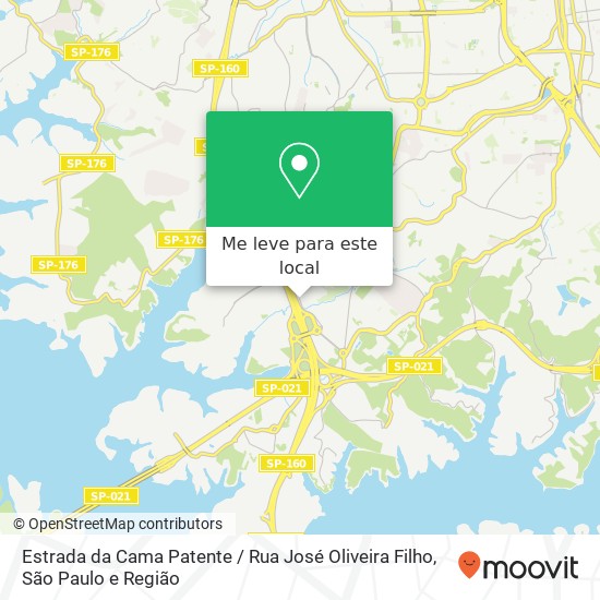 Estrada da Cama Patente / Rua José Oliveira Filho mapa