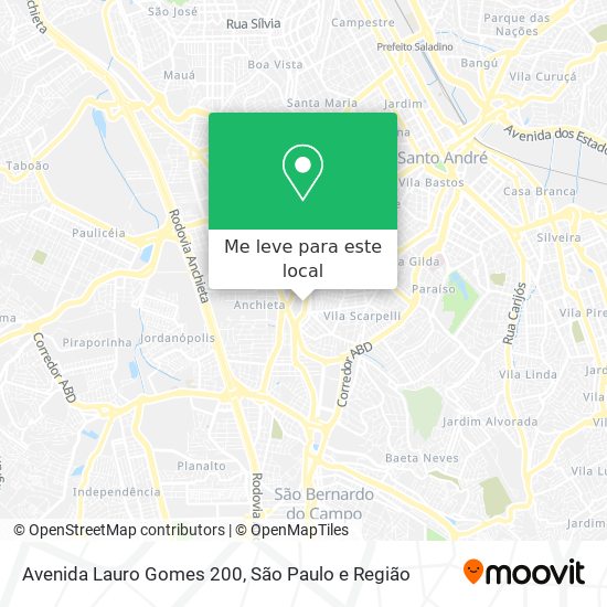 Avenida Lauro Gomes 200 mapa
