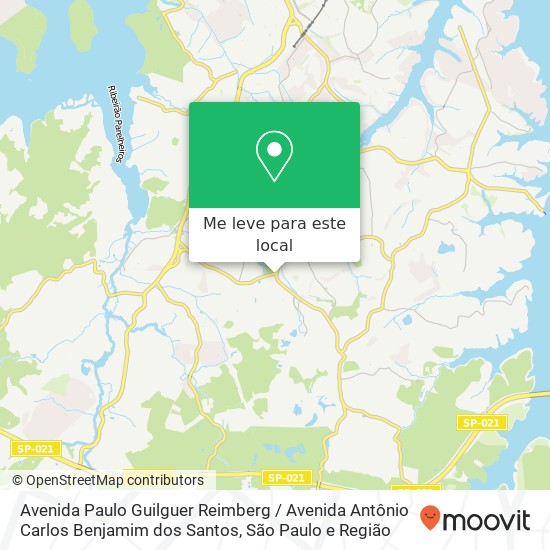 Avenida Paulo Guilguer Reimberg / Avenida Antônio Carlos Benjamim dos Santos mapa