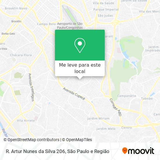 R. Artur Nunes da Silva 206 mapa