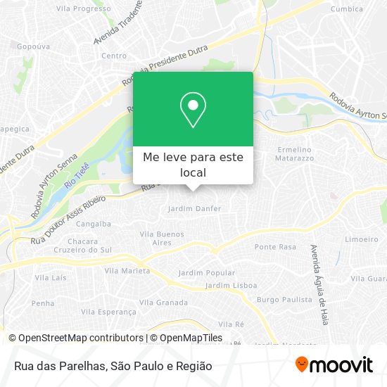 Rua das Parelhas mapa