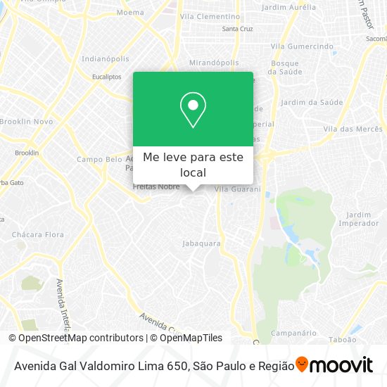Avenida Gal Valdomiro Lima 650 mapa