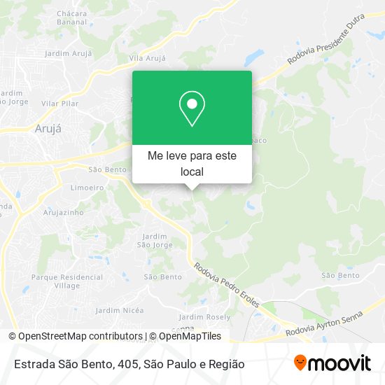 Estrada São Bento, 405 mapa