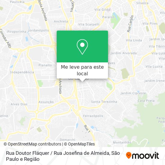 Rua Doutor Fláquer / Rua Josefina de Almeida mapa
