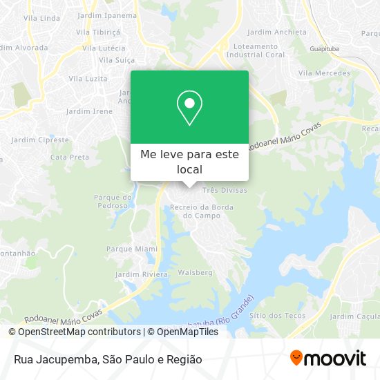Rua Jacupemba mapa