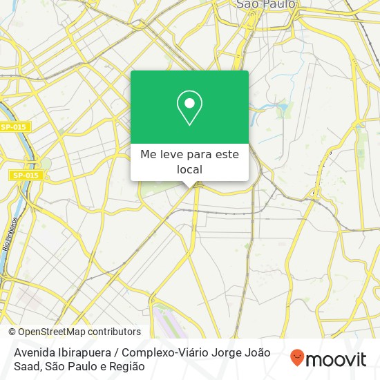 Avenida Ibirapuera / Complexo-Viário Jorge João Saad mapa