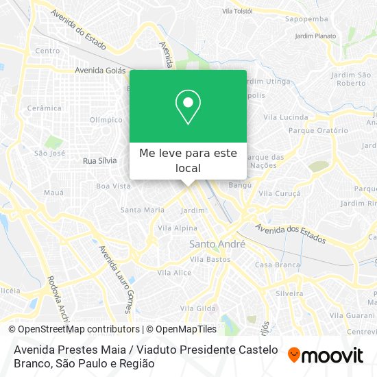 Avenida Prestes Maia / Viaduto Presidente Castelo Branco mapa