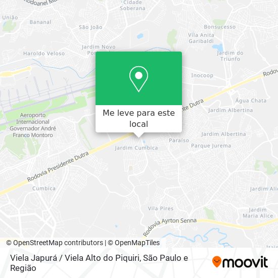 Viela Japurá / Viela Alto do Piquiri mapa