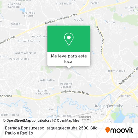 Estrada Bonsucesso Itaquaquecetuba 2500 mapa