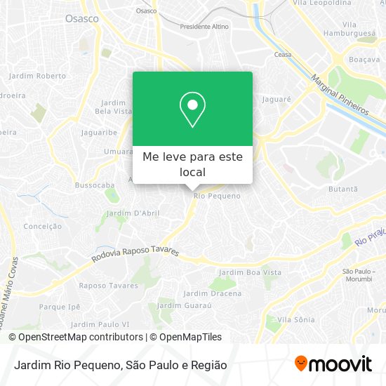 Jardim Rio Pequeno mapa