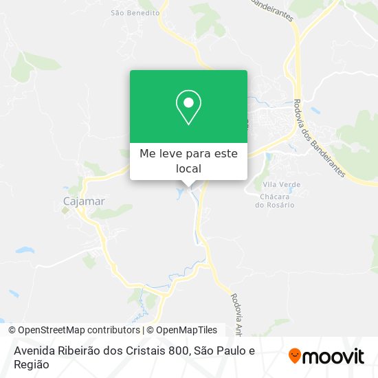 Avenida Ribeirão dos Cristais 800 mapa