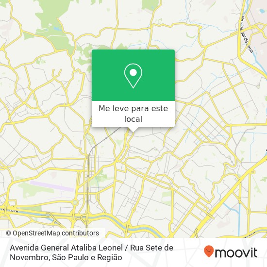 Avenida General Ataliba Leonel / Rua Sete de Novembro mapa