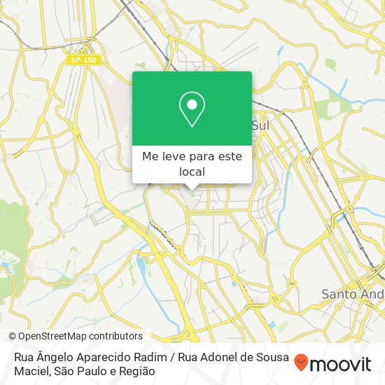 Rua Ângelo Aparecido Radim / Rua Adonel de Sousa Maciel mapa