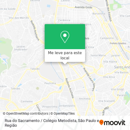 Rua do Sacramento / Colégio Metodista mapa