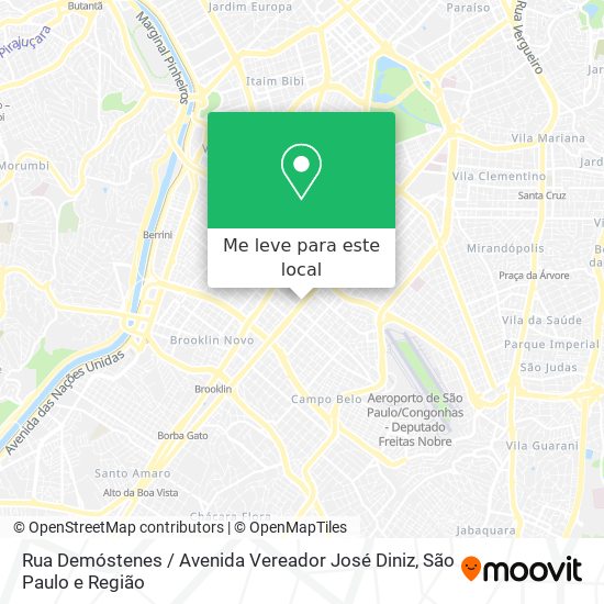 Rua Demóstenes / Avenida Vereador José Diniz mapa