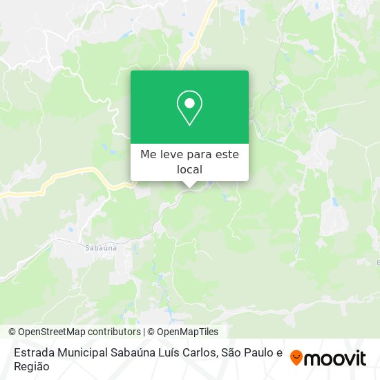Estrada Municipal Sabaúna Luís Carlos mapa