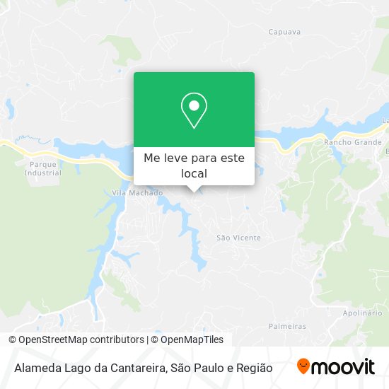 Alameda Lago da Cantareira mapa