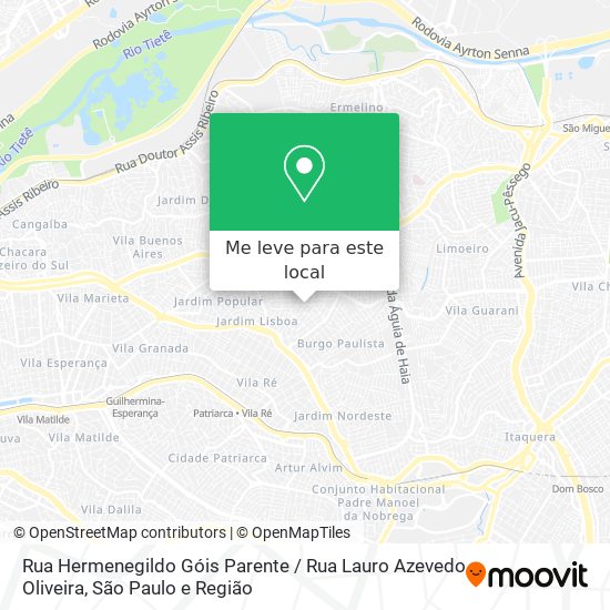 Rua Hermenegildo Góis Parente / Rua Lauro Azevedo Oliveira mapa