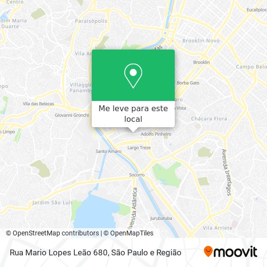 Rua Mario Lopes Leão 680 mapa