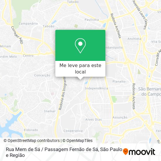 Rua Mem de Sá / Passagem Fernão de Sá mapa