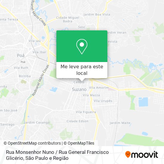 Rua Monsenhor Nuno / Rua General Francisco Glicério mapa