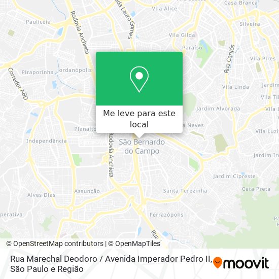 Rua Marechal Deodoro / Avenida Imperador Pedro II mapa