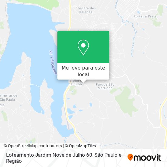 Loteamento Jardim Nove de Julho 60 mapa