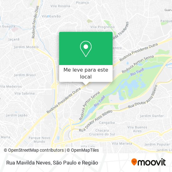 Rua Mavilda Neves mapa