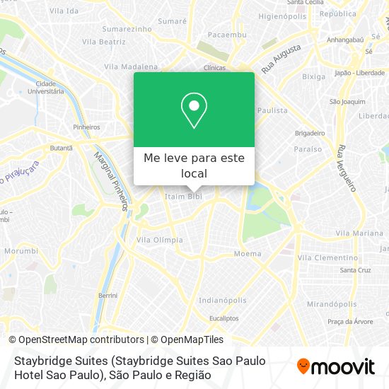 Staybridge Suites (Staybridge Suites Sao Paulo Hotel Sao Paulo) mapa