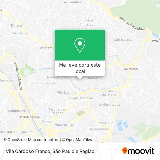 Vila Cardoso Franco mapa
