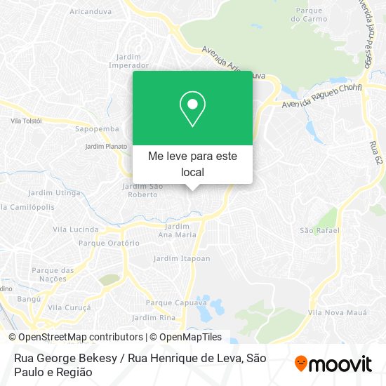 Rua George Bekesy / Rua Henrique de Leva mapa