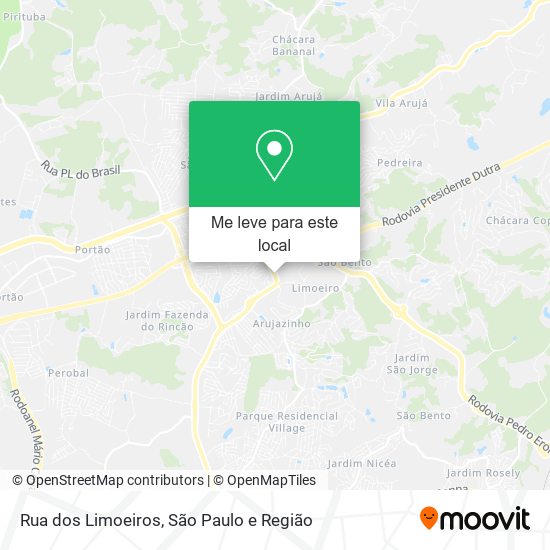 Rua dos Limoeiros mapa