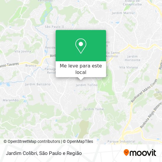 Jardim Colibri mapa