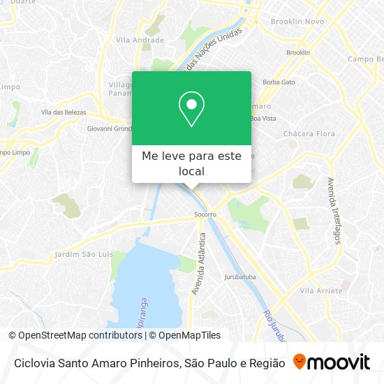 Ciclovia Santo Amaro Pinheiros mapa