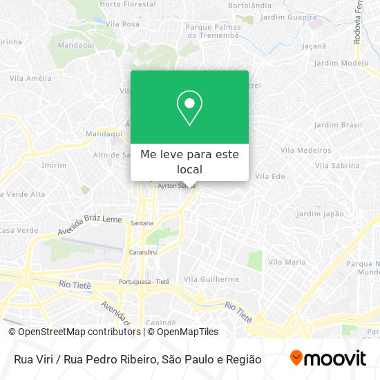 Rua Viri / Rua Pedro Ribeiro mapa