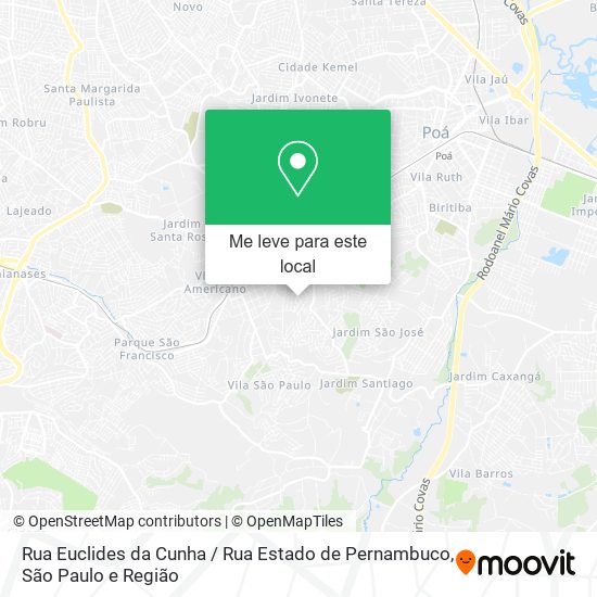 Rua Euclides da Cunha / Rua Estado de Pernambuco mapa
