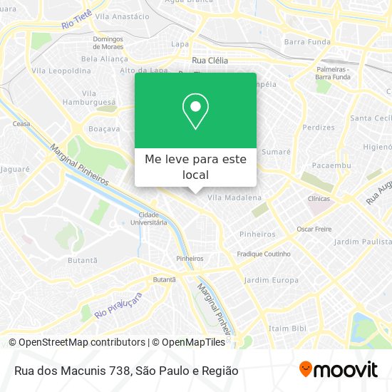 Rua dos Macunis 738 mapa