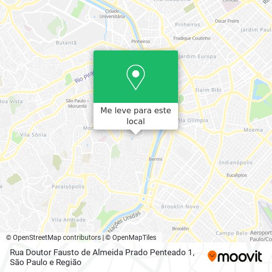 Rua Doutor Fausto de Almeida Prado Penteado 1 mapa