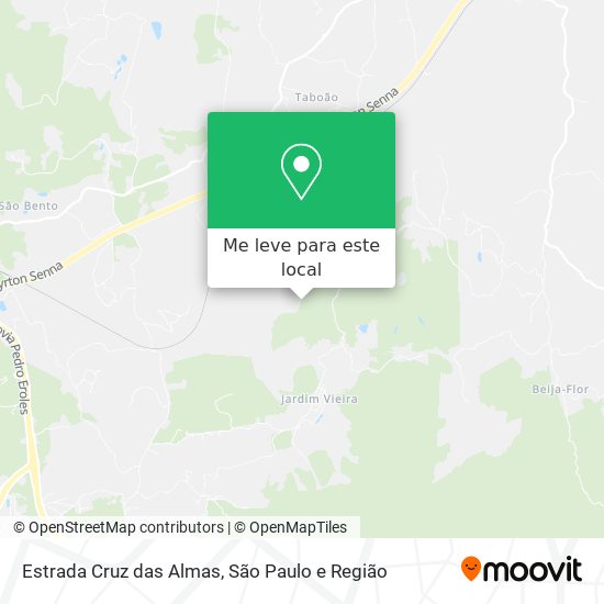Estrada Cruz das Almas mapa