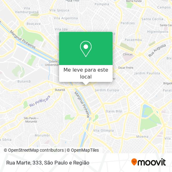Rua Marte, 333 mapa