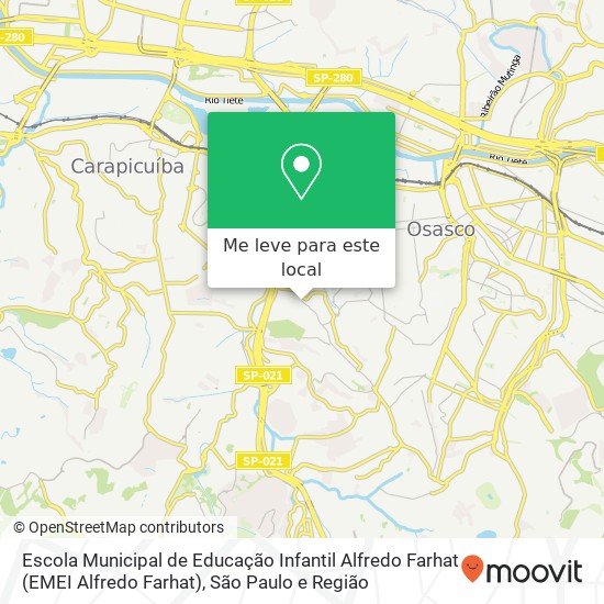 Escola Municipal de Educação Infantil Alfredo Farhat (EMEI Alfredo Farhat) mapa