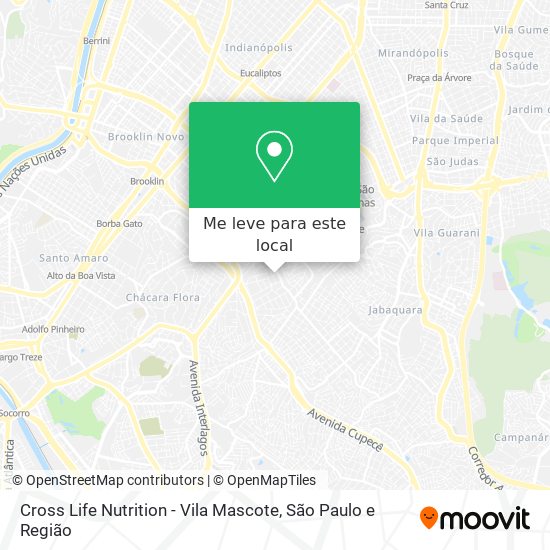 Cross Life Nutrition - Vila Mascote mapa