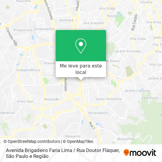 Avenida Brigadeiro Faria Lima / Rua Doutor Fláquer mapa