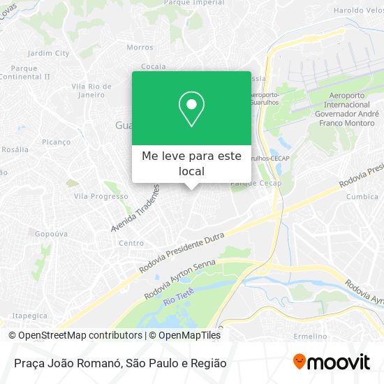 Praça João Romanó mapa