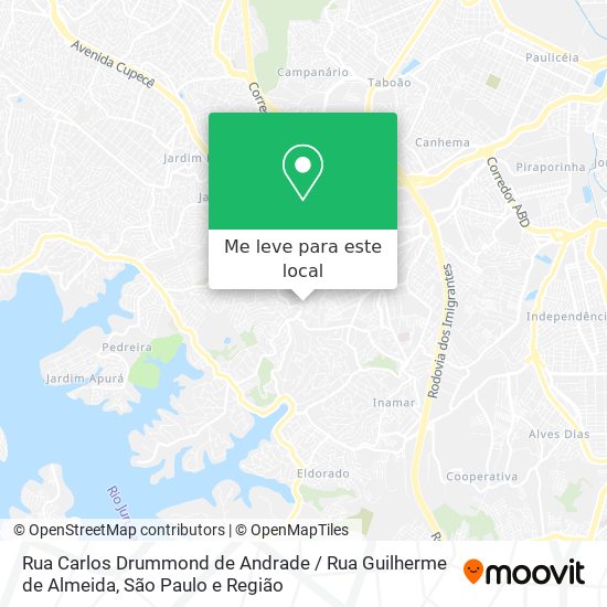 Rua Carlos Drummond de Andrade / Rua Guilherme de Almeida mapa