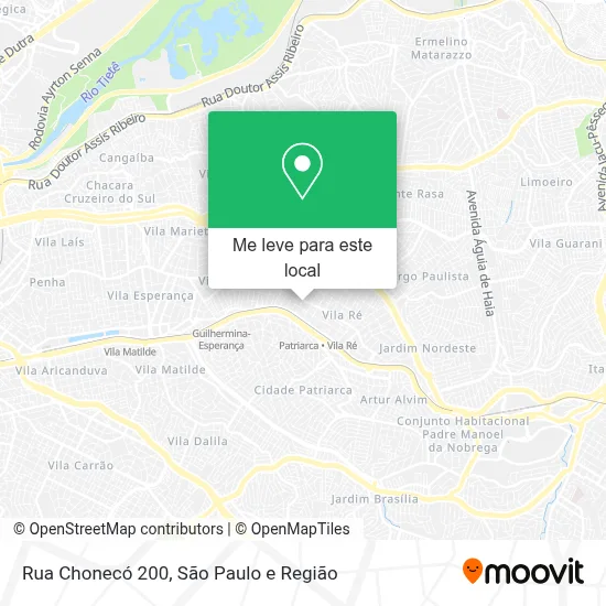 Rua Chonecó 200 mapa