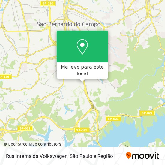 Rua Interna da Volkswagen mapa