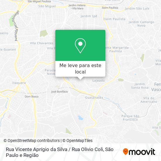 Rua Vicente Aprígio da Silva / Rua Olívio Coli mapa